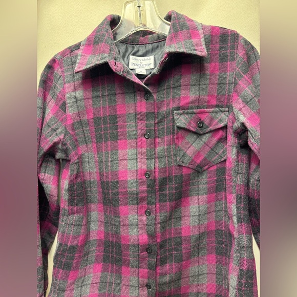 Country Clothes by Pendleton 100% Virgin Wool button-down shirt Size M Petite - Picture 2 of 6